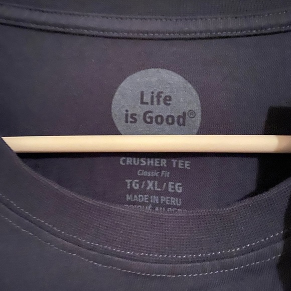 Life Is Good LSleeve TShirt “Brew What You Love” Blue Men’s XLarge NWT - Picture 4 of 9